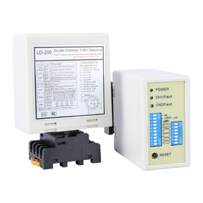 LD-200 دو کانال دستگاه تشخیص حلقه خودرو با محدوده 20 تا 2000uh و قدرت 110 تا 240VAC برای کنترل دسترسی پارکینگ